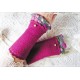 Walkstulpen BERLYNN Armstulpen Violett Bordeaux Dots