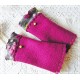 Walkstulpen BERLYNN Armstulpen Violett Bordeaux Dots