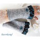 Walkstulpen Grau Rot Damen K