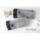 Walkstulpen Grau Rot Damen K
