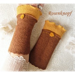 Walkstulpen Rostbraun Ocker Damen  E