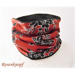 Schlupfschal Damenloop Rostbraun Schwarz Ivory