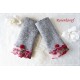 Walkstulpen Grau Rot Damen K