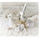 Ostergesteck Stoffhase Weiß Shabby E*