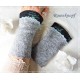 Walkstulpen Grau Rostrot Damen E K