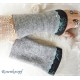 Walkstulpen Grau Rostrot Damen E K