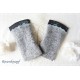 Walkstulpen Grau Rostrot Damen E K