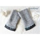 Walkstulpen Grau Rostrot Damen E K