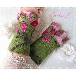Walkstulpen Grau Rosa Damen K