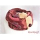 Loopschal Damen Weinrot Rotorange Unikat