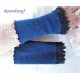 Walkstulpen Blau Dunkelblau Damen Unikat