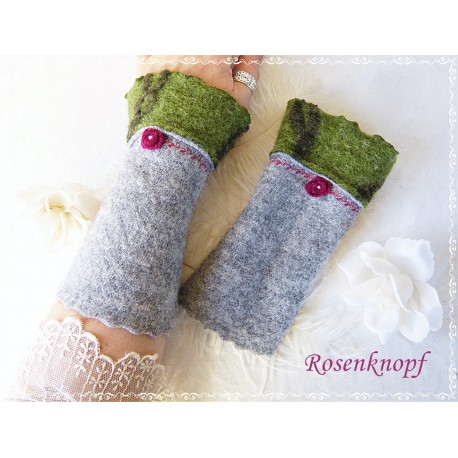 Walkstulpen Grau Petrol Dunkelbraun Damen EK