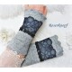 Walkstulpen Grau Hummer Spitze Damen  EK