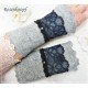 Walkstulpen Grau Hummer Spitze Damen  EK