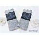 Walkstulpen Grau Hummer Spitze Damen  EK