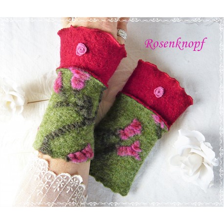Walkstulpen Grün Violett Rot Damen K
