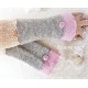 Walkstulpen Grau Rot Damen K