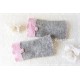 Walkstulpen Grau Rot Damen K