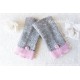 Walkstulpen Grau Rot Damen K