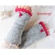 Walkstulpen Grau Rot Damen K