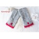 Walkstulpen Grau Rot Damen K