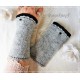 Walkstulpen Grau Rosa Damen K