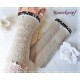 Walkstulpen Sand Dunkelbraun Jersey  K