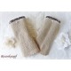 Walkstulpen Sand Dunkelbraun Jersey  K