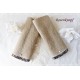 Walkstulpen Sand Dunkelbraun Jersey  K
