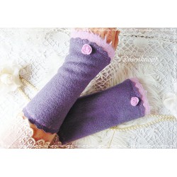 Walkstulpen LAVENDULA Lavendel Bordeaux Armstulpen