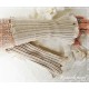 Strickstulpen Braut Beige Sandfarben Unikat K