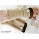 Walkstulpen Sand Dunkelbraun Jersey  K