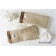 Walkstulpen Sand Dunkelbraun Jersey  K