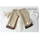 Walkstulpen Sand Dunkelbraun Jersey  K