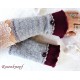 Walkstulpen Grau Rot Damen K
