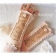 Armstulpen Pulswärmer Hochzeit Apricot Beige Walk EK*