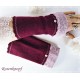 Armstulpen Bordeaux Pulswärmer Walk Damen  E