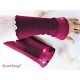 Armstulpen Bordeaux Schwarz Pulswärmer Walk Damen E