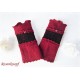 Armstulpen Bordeaux Schwarz Pulswärmer Walk Damen E