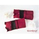 Armstulpen Bordeaux Schwarz Pulswärmer Walk Damen E