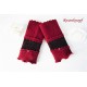 Armstulpen Bordeaux Schwarz Pulswärmer Walk Damen E
