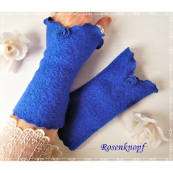 Walkstulpen Azur Eisblau Rose Damen