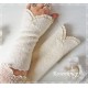 Pulswärmer Armstulpen Ivory Hochzeit Walk *