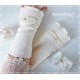 Armstulpen Ivory Rosa Hochzeit Walk Pulswärmer EK*