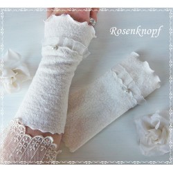 Armstulpen Ivory Hochzeit Walk Pulswärmer *