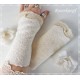 Armstulpen Ivory Beige Pulswärmer Walk Hochzeit E*