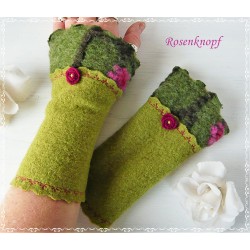 Pulswärmer Armstulpen Grün Fuchsia Walk EK*