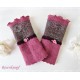 Armstulpen Malve Fuchsia Pulswärmer Hochzeit Walk E*