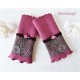 Armstulpen Malve Fuchsia Pulswärmer Hochzeit Walk E*