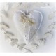 Stoffherz Herz Weiß Spitze Shabby Unikat *